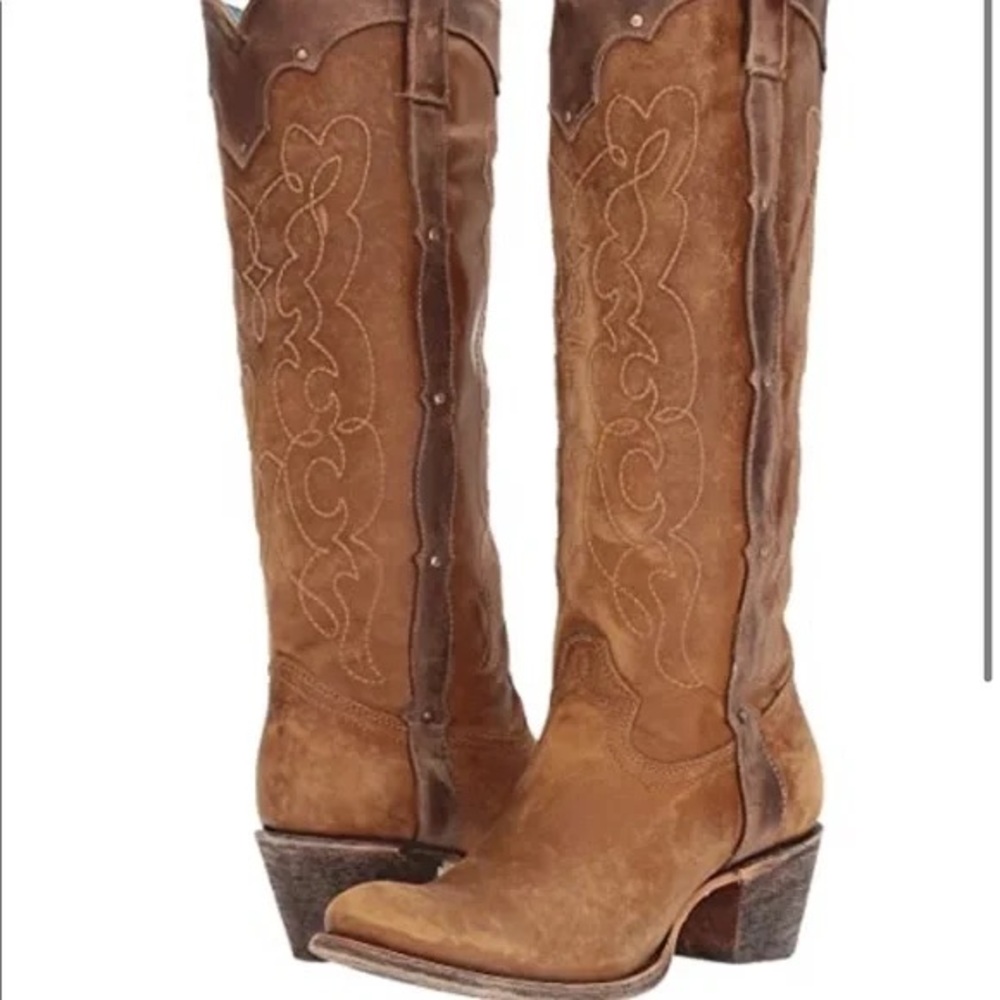 Brown Leather Western Boots